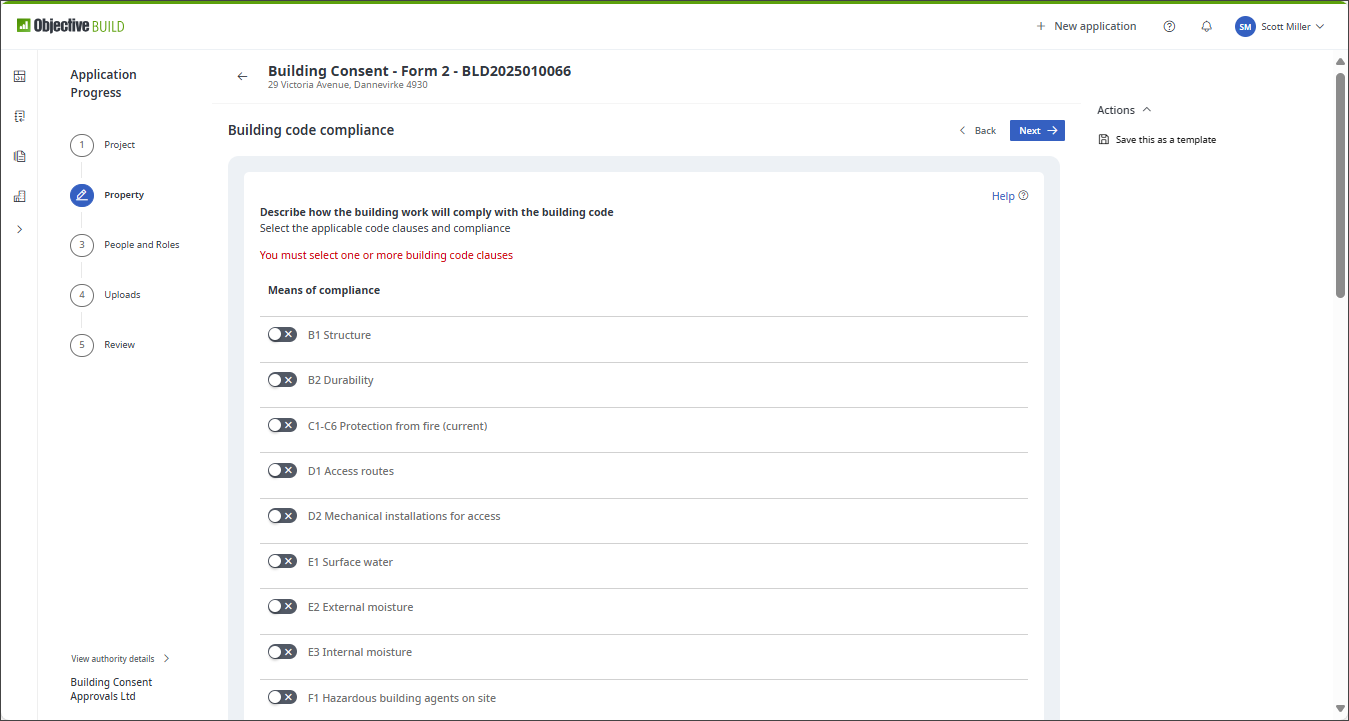 Building consent (Form 2)