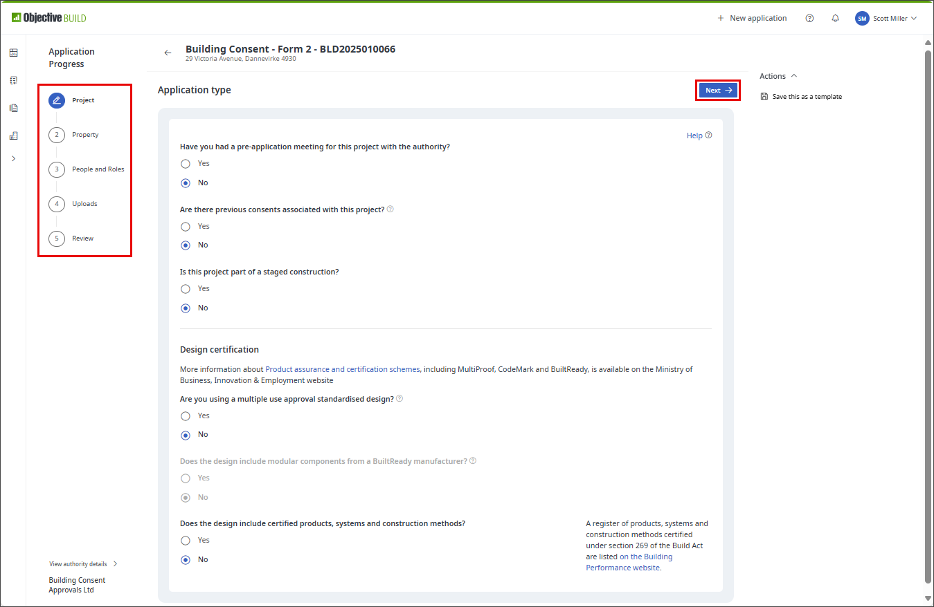 Building consent (Form 2)