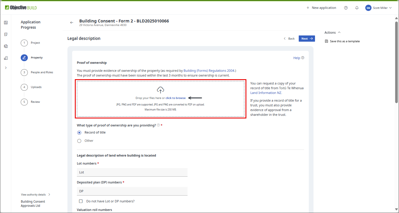 Building consent (Form 2)